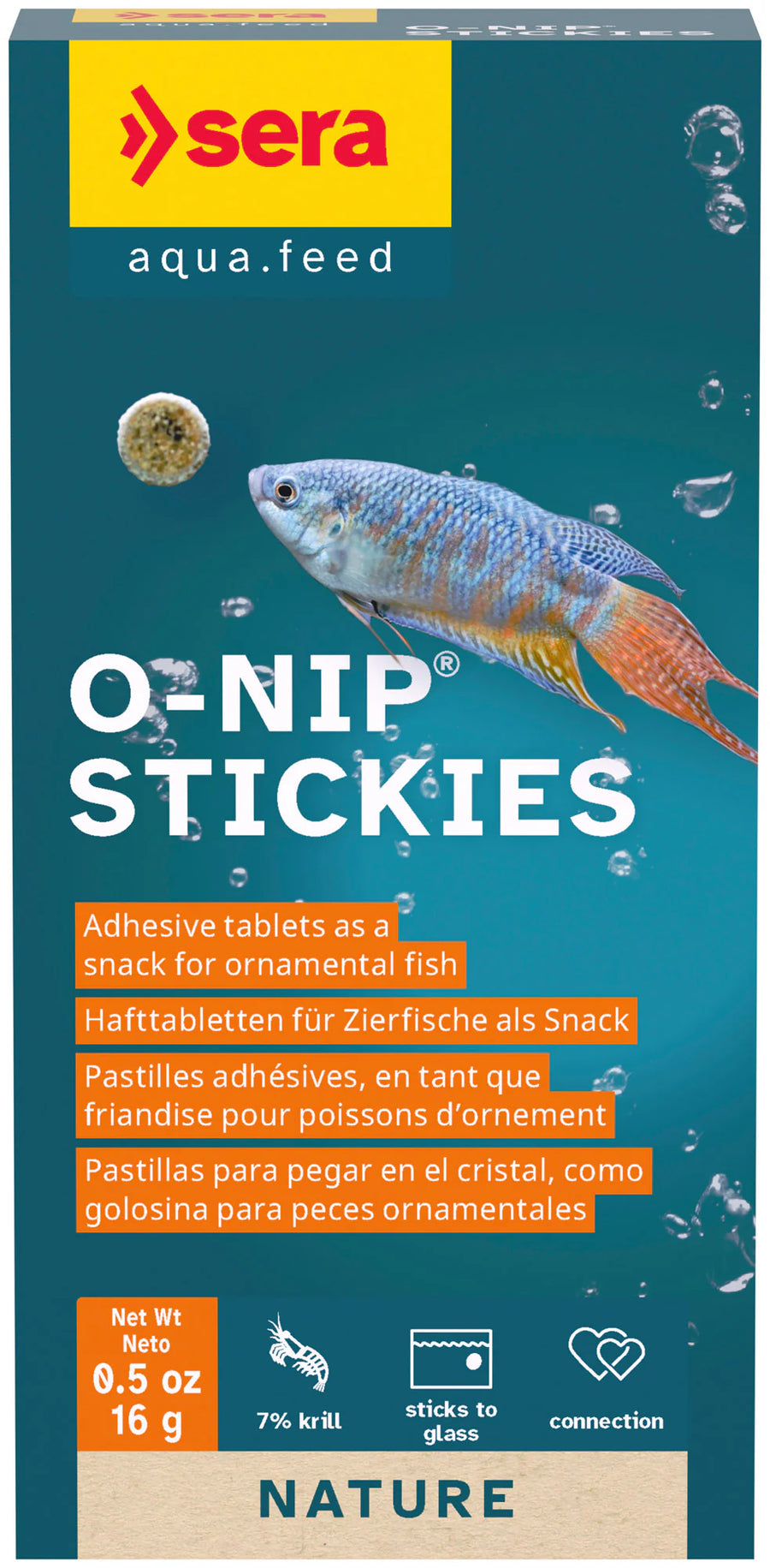 O-Nip Stickies 16g — aquarium fish food