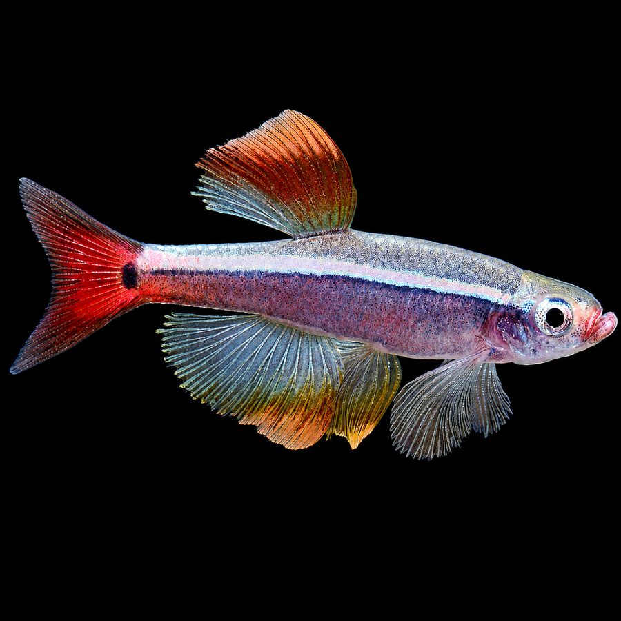 Long Fin White Cloud Mountain Minnow (Tanichthys albonubes)