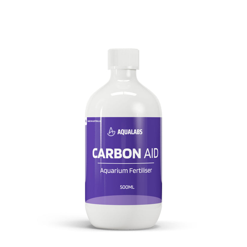 Bottle of Aqualabs Carbon Aid Aquarium Fertilizer 