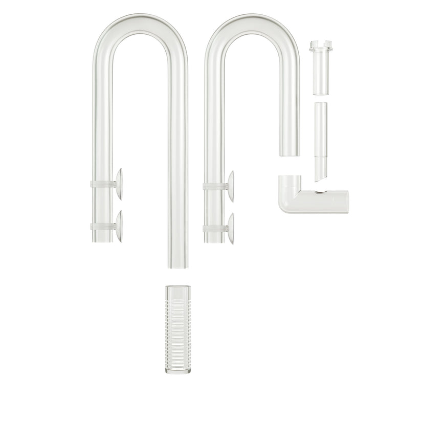 Set of clear plastic U-shaped connectors 