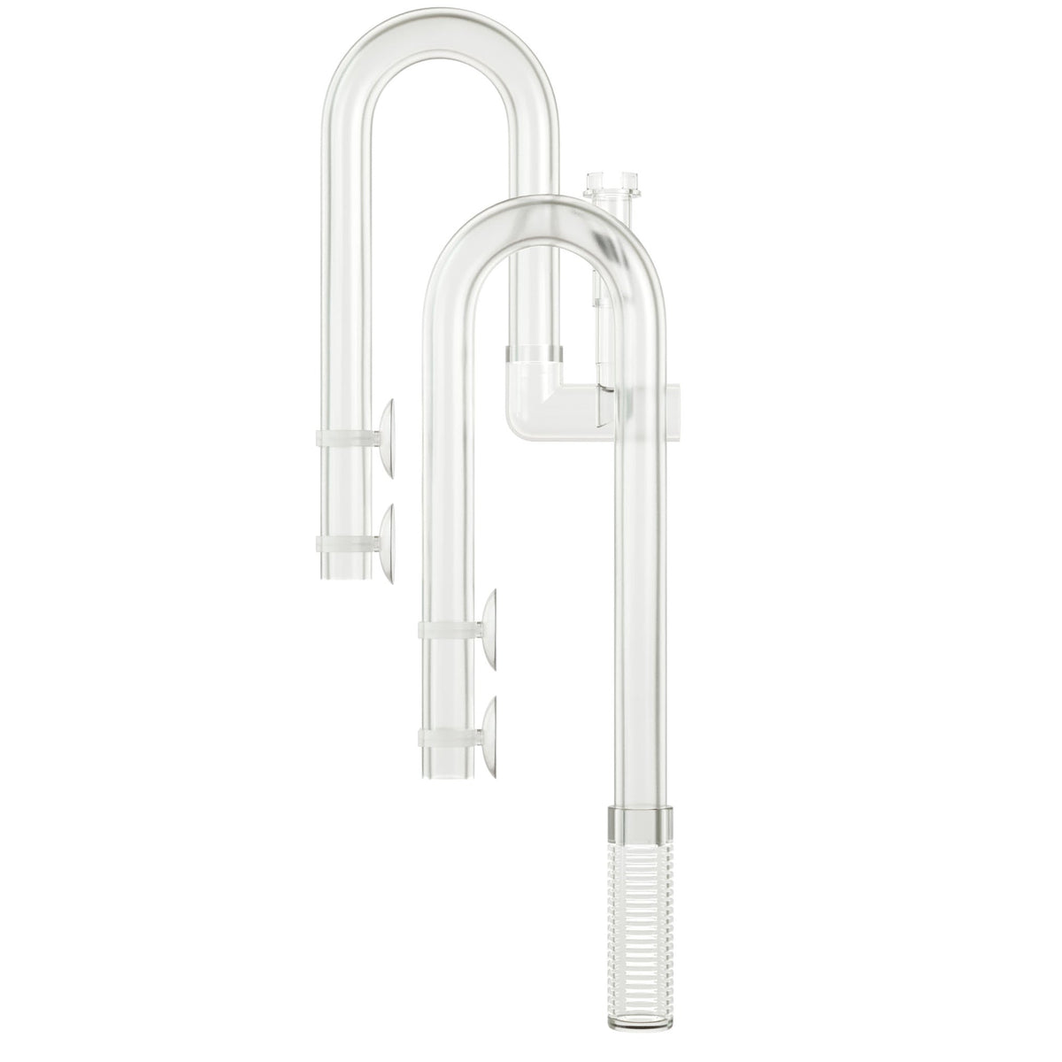 AquaLabs Pro Skim Lily Pipes 12/16mm, clear glass pipe with U-shaped chamber