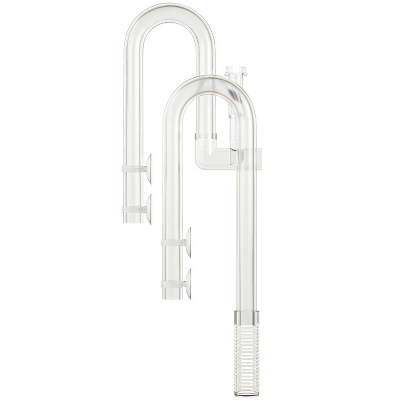 Clear glass pipe with U-shaped chamber