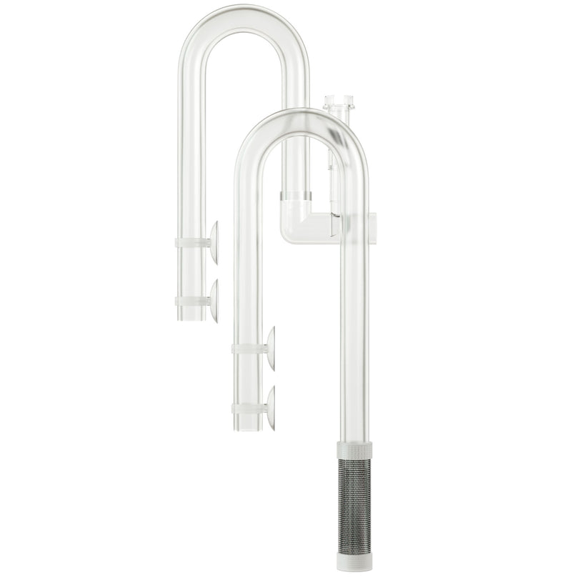 Clear glass pipe with metallic accent 