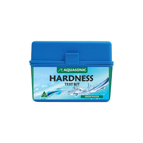 Aquasonic hardness test kit packaging on a white background