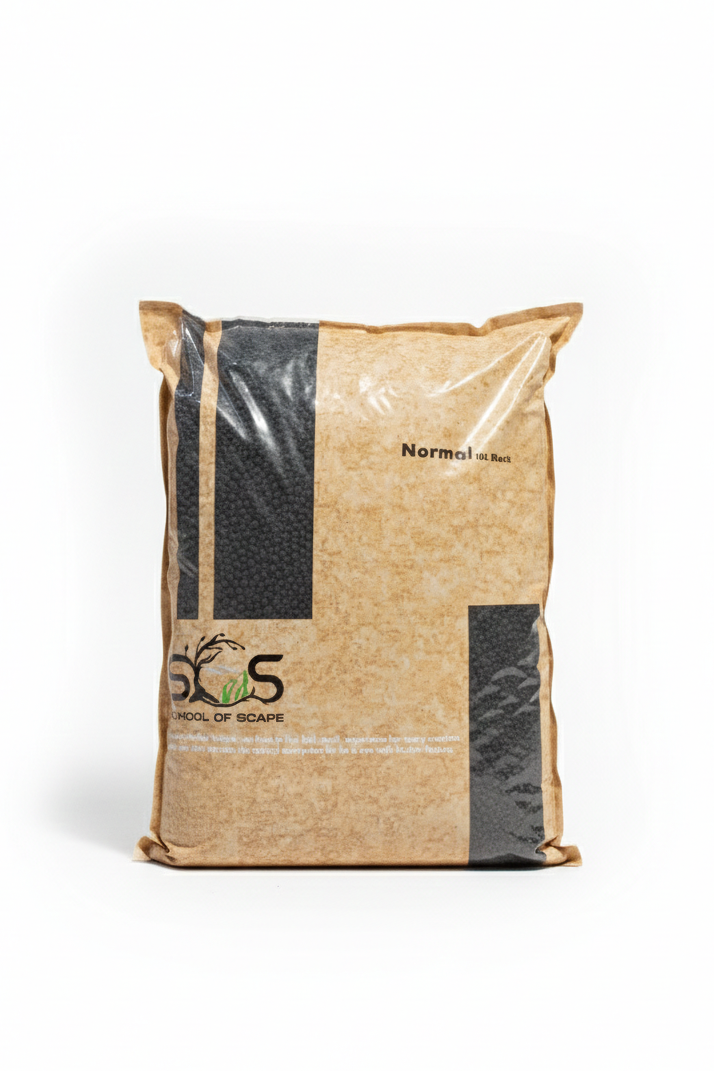 Bag of soil or compost with a visible brand logo on a white background