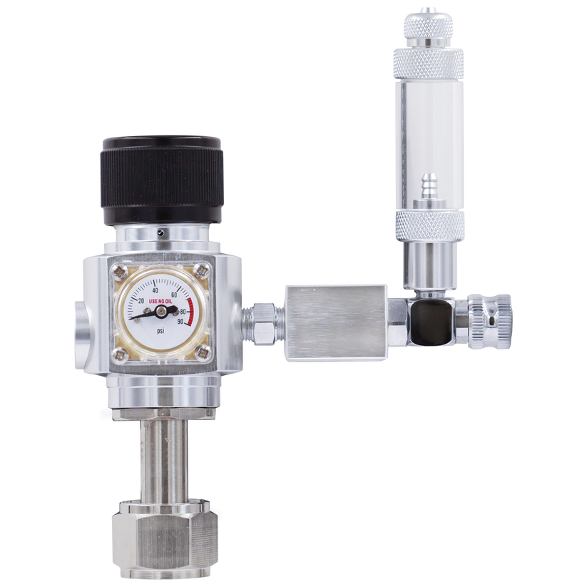 Pressure regulator with gauge