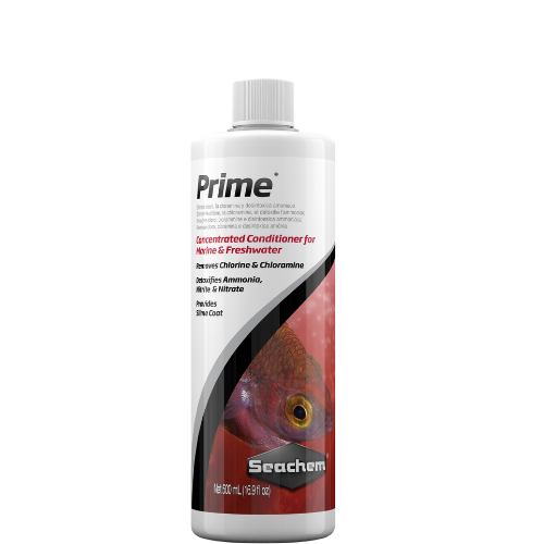 Seachem Prime bottle on a white background