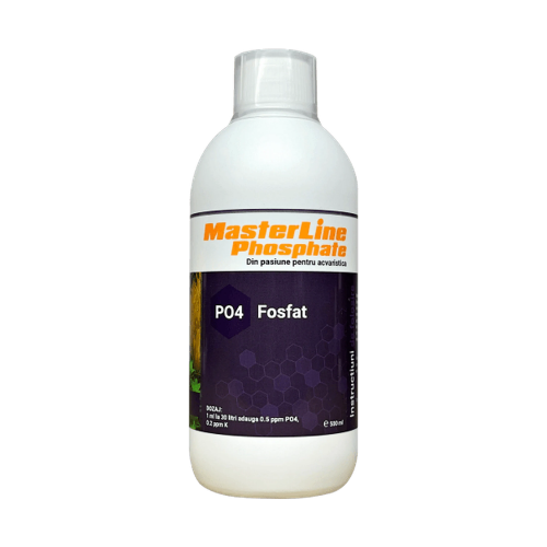 White bottle with a purple label featuring 'MasterLine' branding on a white background