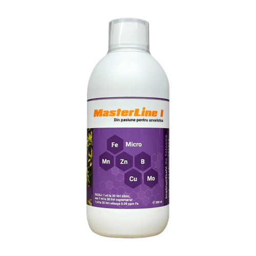 White bottle with a purple label featuring the brand 'MasterLine' on a white background