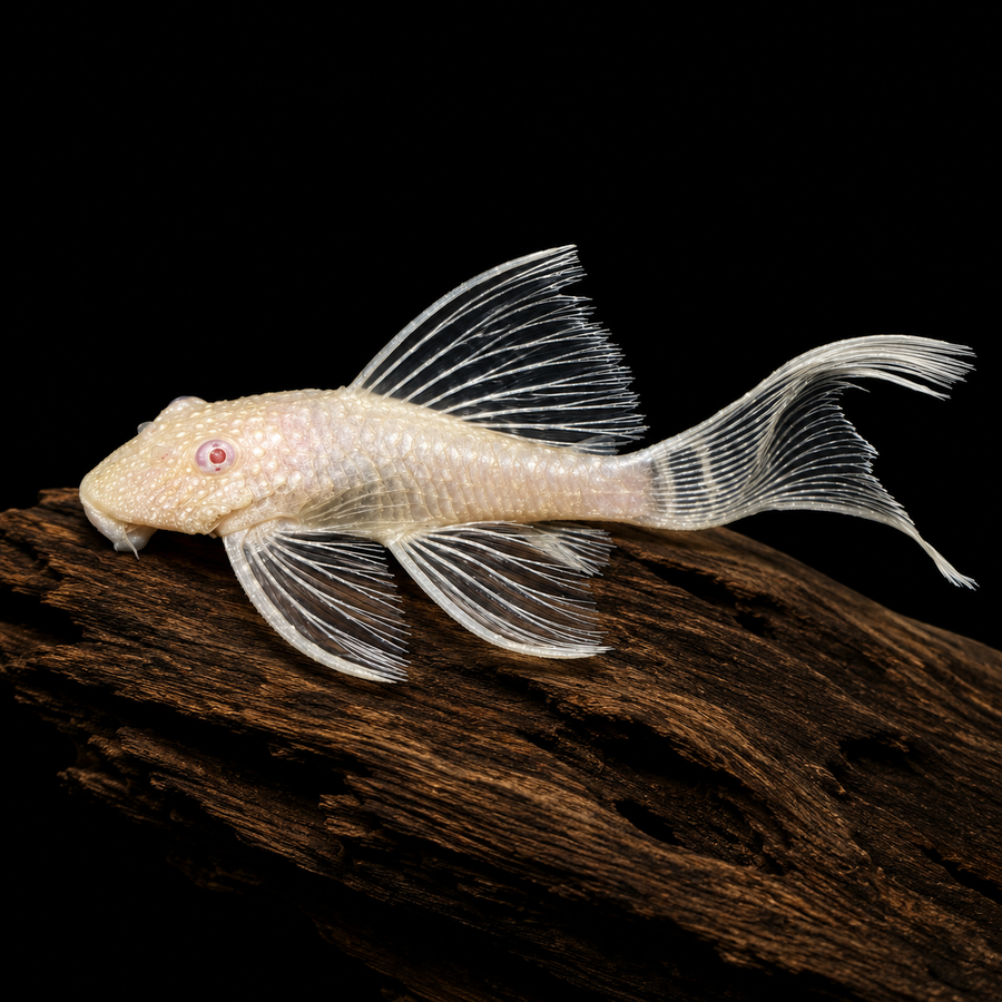 Albino Long Fin Bristlenose Pleco