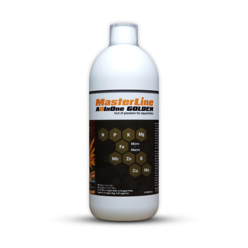 Masterline AllInOne GOLDEN bottle on a white background