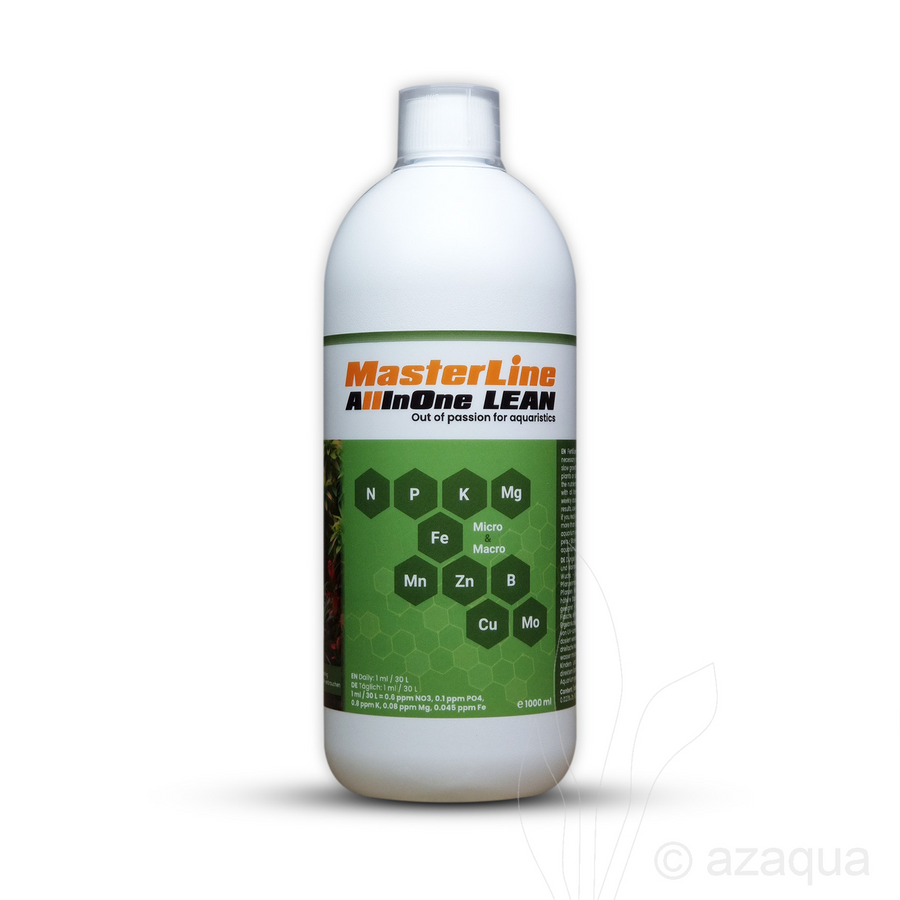 Bottle of MasterLine AllInOne LEAN on a white background