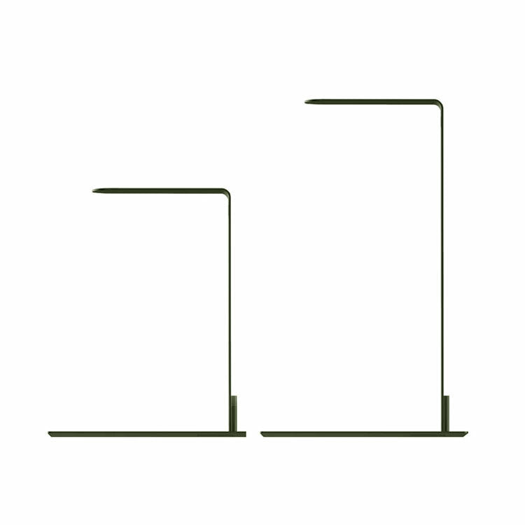 Two black metal brackets on a white background